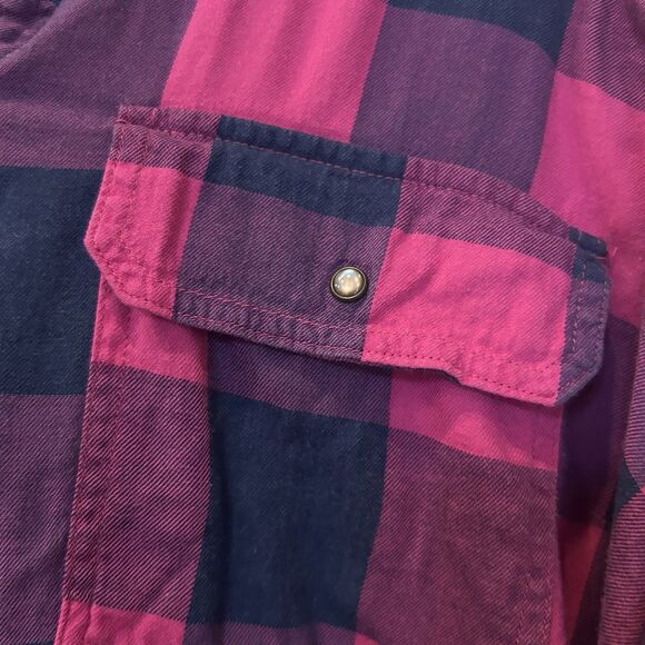 Maurices Womens Shirt Size 2 Pearl Snap Plaid Country Western Rodeo Fall - Picture 2 of 9